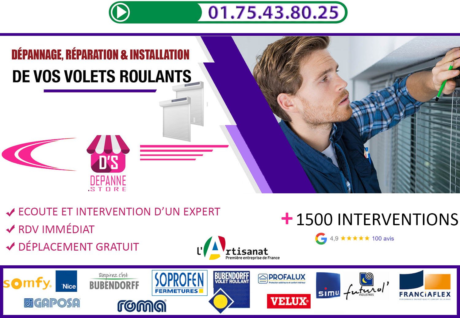 Volet Roulant bloqué Acheres 78260